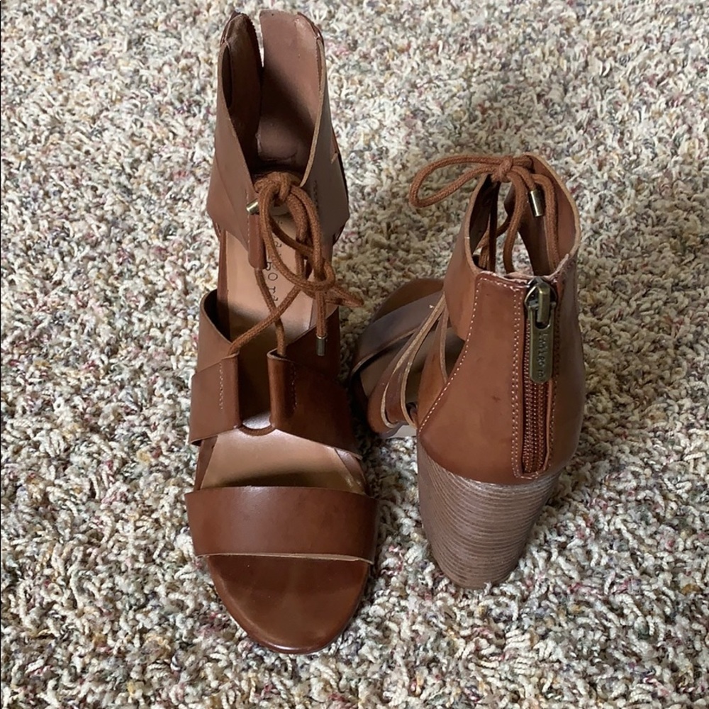 Brown Sandel Heeled Sandals.
